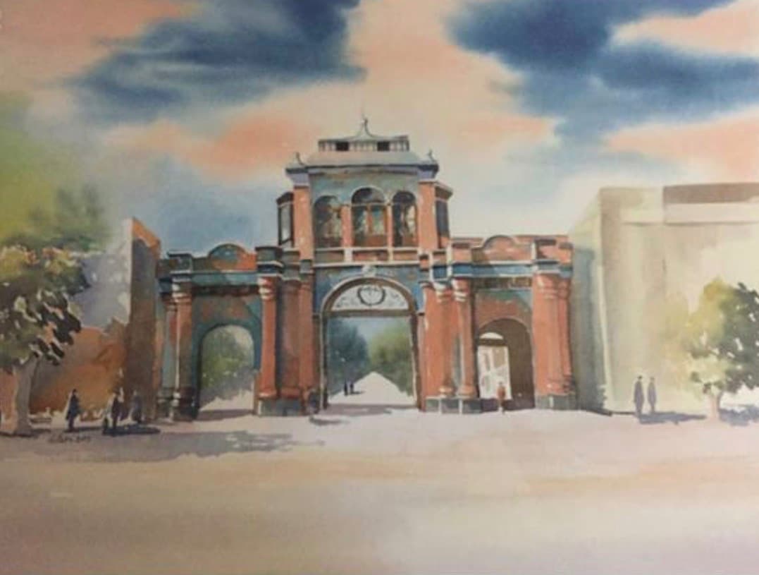 La mémoire d’un lieu — aquarelle de Delara Ahmadi Darani